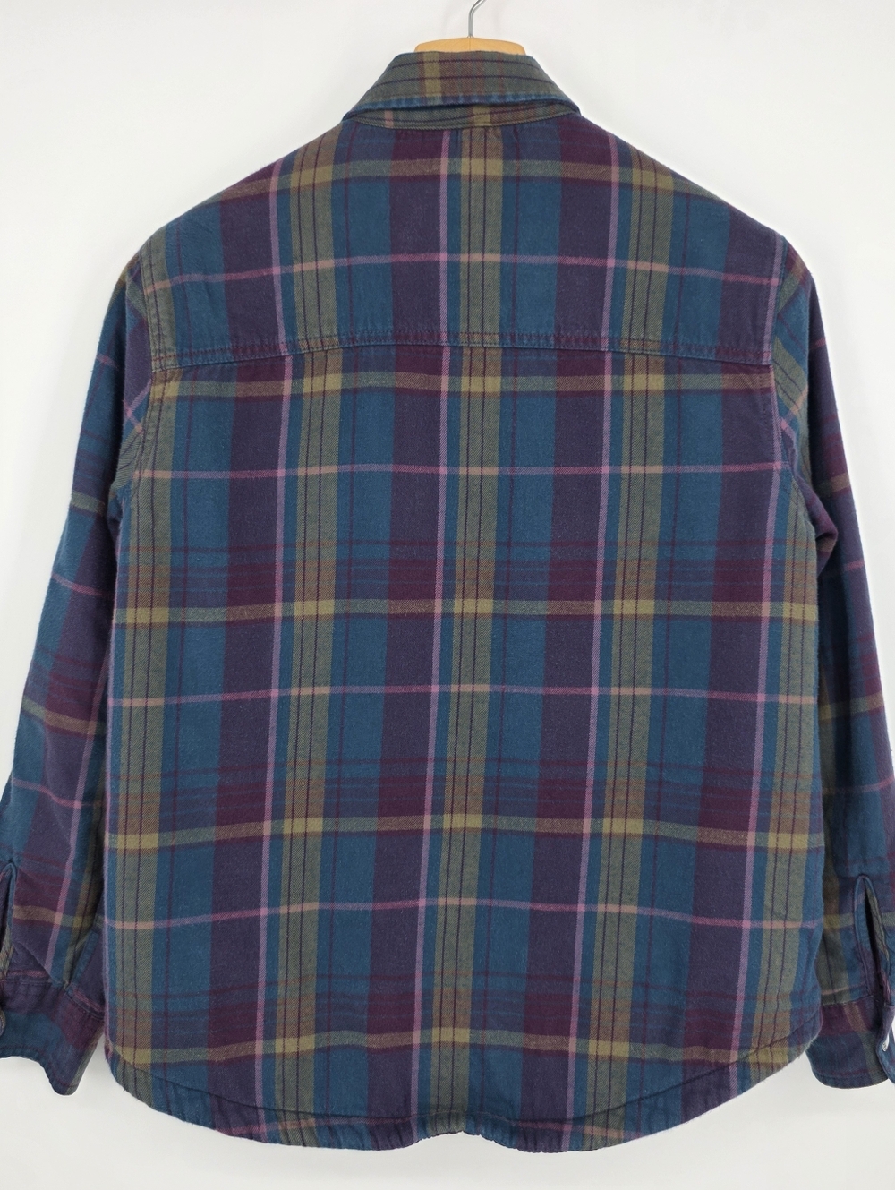 The North Face Women's Plaid Sherpa-Lined Shirt Jacket Size M Purple, Blue. - Picture 2 of 11